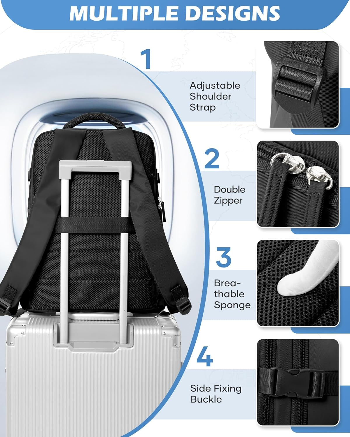 Elevate Your Travel Game with the Waterproof Large Travel Backpack - Perfect for 14-Inch Laptops and On-the-Go Charging!