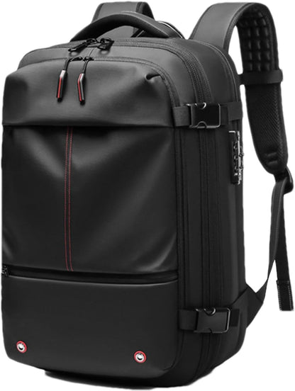 Expandable 60L Airback Vacuum Travel Backpack with Password Lock | Oxford Cloth | Dry & Wet Separation | Ideal for Travel, Business, Outdoor Use