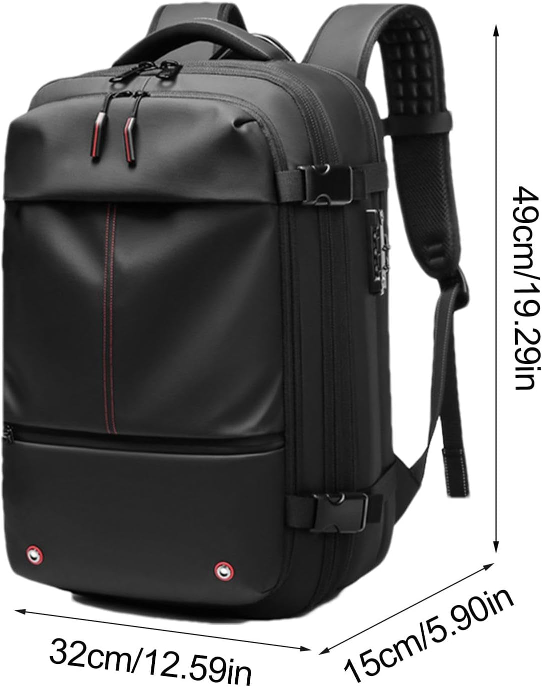 Expandable 60L Airback Vacuum Travel Backpack with Password Lock | Oxford Cloth | Dry & Wet Separation | Ideal for Travel, Business, Outdoor Use