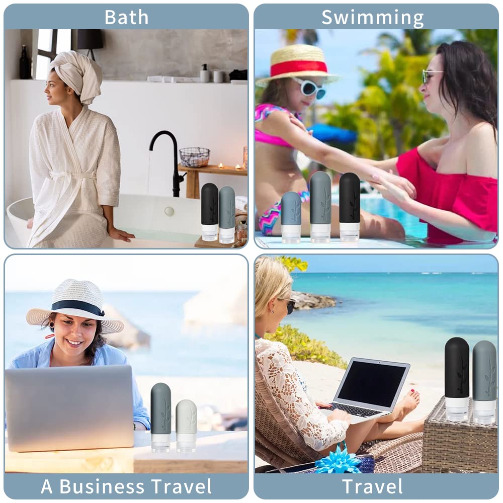 TSA Approved 18-Piece Travel Bottles Set | Leak-Proof Silicone Containers for Toiletries