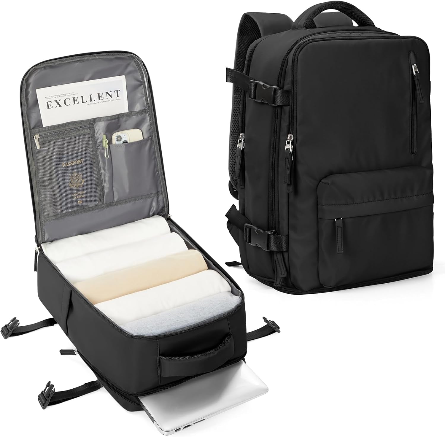 Elevate Your Travel Game with the Waterproof Large Travel Backpack - Perfect for 14-Inch Laptops and On-the-Go Charging!