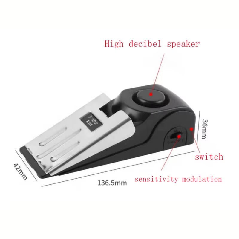 Enhance Your Home Security with Our Portable Door Stop Alarm – Perfect for Travel and Everyday Use!