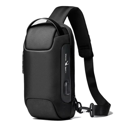 Stylish and Versatile Men's USB Crossbody Bag - Anti-Theft, Waterproof Oxford Waist Pack for Short Travels